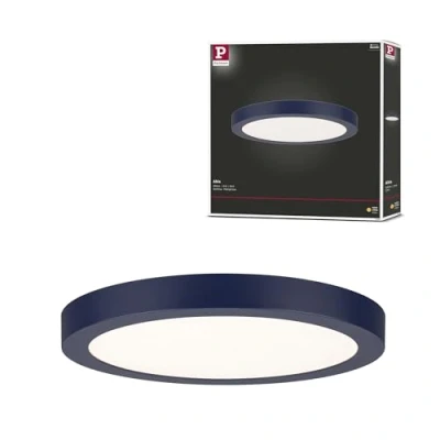 Abbildung von Paulmann 70986 LED Panel Abia 300mm Warmweiß rund incl. 1x22 Watt Nachtblau matt Deckenlampe Kunststoff 2700 K