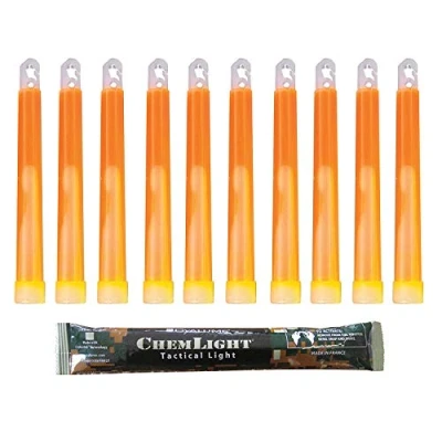 Abbildung von Cyalume Leuchtstab 15 cm, Original Militärische ChemLight Lightsticks (10 er Pack), Hohe Brenndauer Von 12 Stunden, 100% Konform Mit Den NATO Spezifikationen
