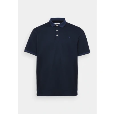 Abbildung von Jack &amp; Jones Plus Herren Poloshirt Polohemd, Dark Navy/Detail:PS, 3XL