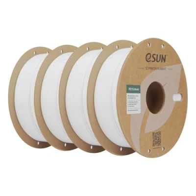 Abbildung von eSUN PETG Basic Filament 1.75mm, hohe Zähigkeit, 1KG (2.2 LBS) pro Spule, 4 Rollen Druckmaterial für 3D Drucker, Weiß 4KG