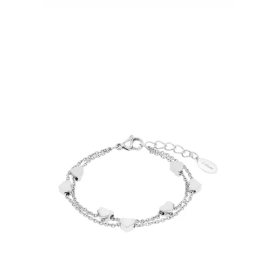Abbildung von s.Oliver Armband mit Herzen für Mädchen, Edelstahl, Länge: 14 16 cm