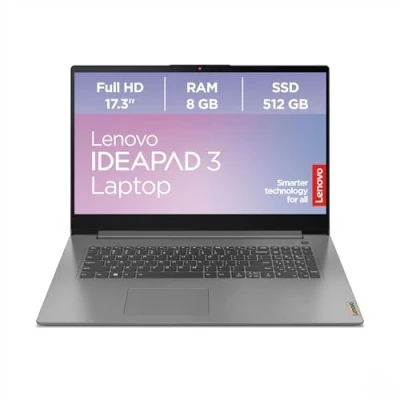 Abbildung von Lenovo IdeaPad 3 17ABA7 Laptop 17.3&quot; FHD 1920 x 1080 Display AMD Ryzen 5 5625U 8GB RAM 512GB SSD Radeon Grafik Windows 11 QWERTZ Artic Grau Monate Premium Care