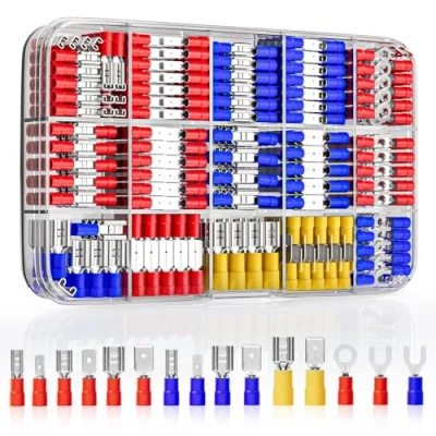 Abbildung von GIZGA Kabelschuhe 368pcs Kabelschuh Set Flachsteckhülsen Sortiment 0.5 6.0mm² Elektrische Flachstecker und Gabelkabelschuhe, Ringkabelschuhe