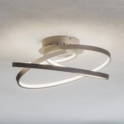 Abbildung von Brilliant Deckenleuchte »Labyrinth«, 1 flammig, Leuchtmittel LED Modul wechselbar, Ø 39,5 cm, ineinandergreifende Kreise, Metall/Acryl