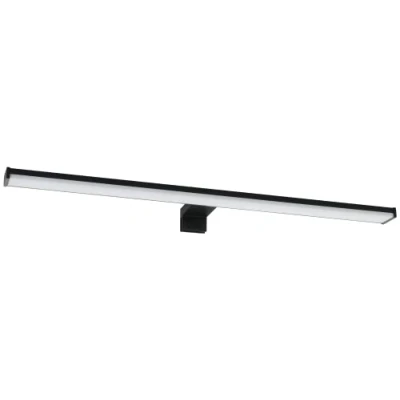 Abbildung von EGLO LED Spiegelleuchte Pandella 2, 1 flammige Spiegellampe zum Aufstecken, Badezimmer Lampe aus Aluminium und Kunststoff in Schwarz, Weiß, Feuchtraumleuchte neutralweiß, IP44, L 60 cm