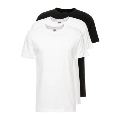 Abbildung von Urban Classics Herren Basic Tee 3 Pack Dreierpack T Shirt, Mehrfarbig White/Black 02254, (Herstellergröße: XX Large) (3er Pack)