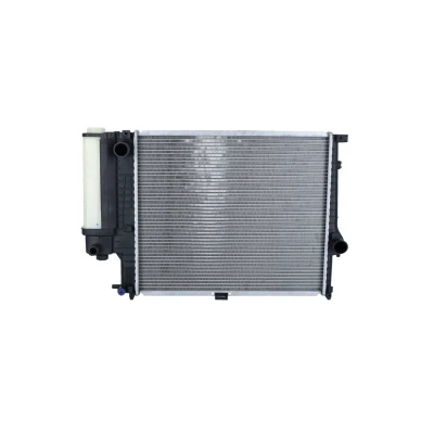Abbildung von NRF EASY FIT 53852 Kühler, Motorkühlung Aluminium 521 435 34 mit Anbauteilen Kühlrippen gelötet BMW: 5 Saloon, Touring