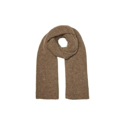 Abbildung von VERO MODA VMGILA Rib Scarf NOOS Schal, Brown Lentil/Detail:Black Melange, ONE Size