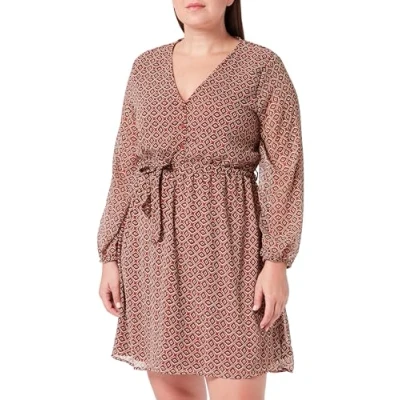 Abbildung von ONLY Damen Onlcera 3/4 Short Dress Wvn Noos Kleid, Henna/Aop:koma Grafic, S