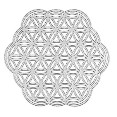 Abbildung von Ideen mit Herz Stanzschablone, Blume des Lebens, 14cm x