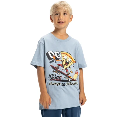 Abbildung von DC Shoes HOT Slice Tshirt print für Kinder, Größe: 152, Bgj blue fog