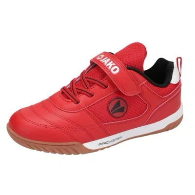 Abbildung von JAKO SH Winger Unisex Fußballschuh Halle für Kinder, Größe: 33, Fiery red/jet black Schuhe