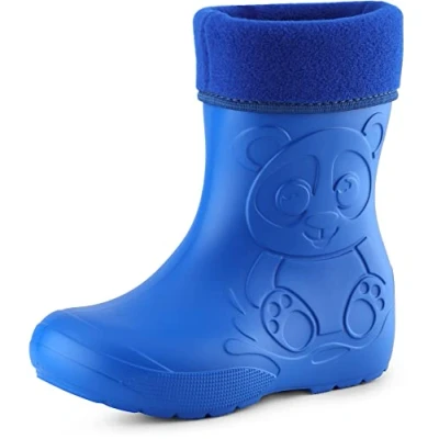 Abbildung von Ladeheid Eva Kinder Jungen Mädchen Gummistiefel Regenschuhe gefüttert LA CA 11 (Blau, 28/29 EU)