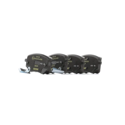 Abbildung von TEXTAR 2286101 Bremsbelagsatz mit akustischer Verschleißwarnung Bremssattelschrauben Zubehör NISSAN: NP300 Navara Pickup