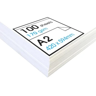 Abbildung von Artway Studio A2 Kartuschenpapier zum Zeichnen Ideal für Trockenkunst Anwendungen 170gsm (100 Blätter), weiß