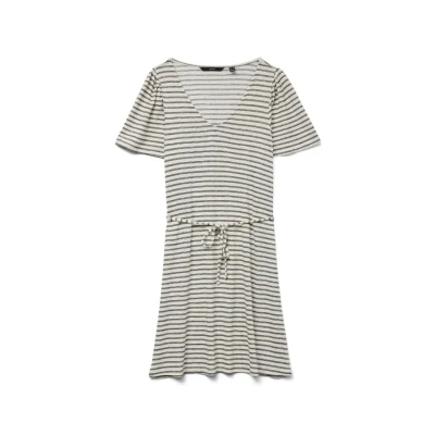 Abbildung von Vero Moda Vmgina Short Dress Jerseykleid, Damen, Größe: XS, Oatmeal