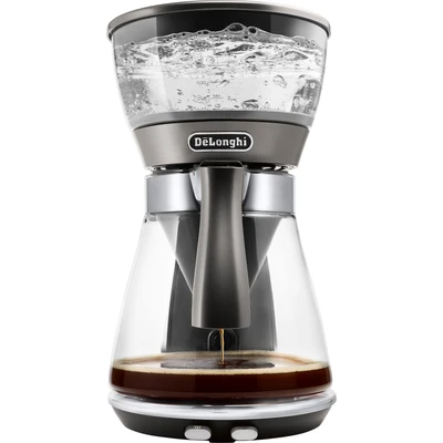 Abbildung von De&#039;Longhi Clessidra ICM 17210 Filterkaffeemaschine, Zubereitung nach ECBC Standards und klassischem Schwallbrühverfahren, Thermostat für perfekte Temperatur, bis zu 10 Tassen, 1,25 Liter, Silber