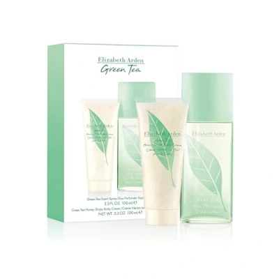Abbildung von Elizabeth Arden Green Tea, Geschenkset für Damen: Tea Duft 100 ml + Körpercreme Honey Drops 100 ml, Geschenkbox Damen