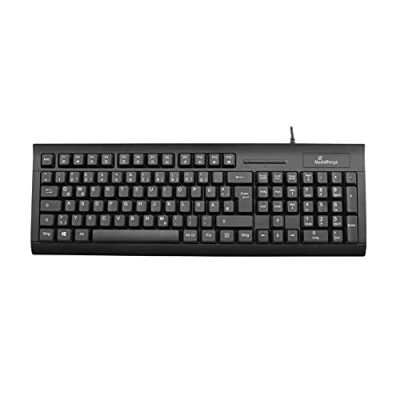 Abbildung von MediaRange kabelgebundene Tastatur mit Chip Karten Terminal, QWERTZ, schwarz