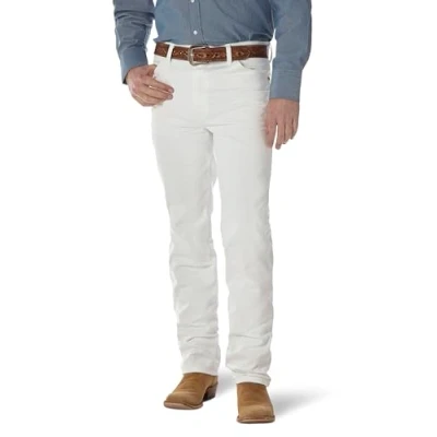 Abbildung von Wrangler Herren Slim Fit Cowboy Schnitt Jeans, Weiss/Opulenter Garten, 30W / 34L