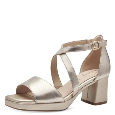 Abbildung von Tamaris Comfort Plateausandalette, Damen, Größe: 37, Lt gold Schuhe