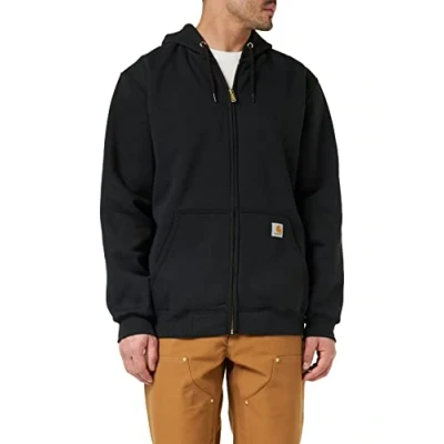 Abbildung von Carhartt, Herren, Weites, mittelschweres Sweatshirt mit durchgehendem Reißverschluss, Schwarz, S