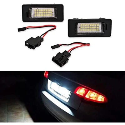 Abbildung von MARCHFA KOLOME 2x 24 LED SMD Kennzeichenbeleuchtung Canbus Error für A4 (B8) A5 / S5 Q5 TT/TT RS