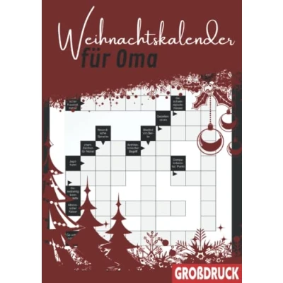 Abbildung von Weihnachtskalender für Oma: Kreuzworträtsel Senioren Große Schrift leichtere Lesbarkeit