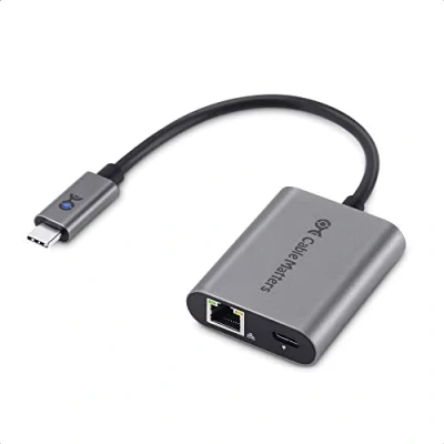 Abbildung von Cable Matters USB C Ethernet Adapter 2.5Gb mit 100W Ladefunktion, 2.5G LAN (2,5 GBit/s Port) Kompatibel MacBook Pro, iPad XPS, Microsoft Surface Pro