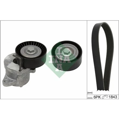Abbildung von INA 529 0350 10 Keilrippenriemensatz Generatorfreilauf prüfen und ggf. erneuern OPEL: Zafira C Tourer, Astra J Sports Hatchback