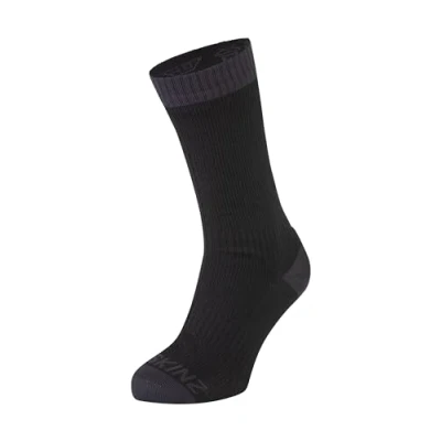 Abbildung von SealSkinz Waterproof Warm Weather Mid Length Sock Unisex Erwachsene, schwarz/grau, M
