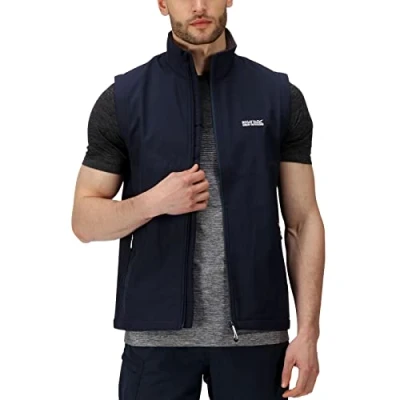 Abbildung von Regatta Herren Bradwell III&#039; Full Zip Wind Resistant Softshell Gilet Westen, Navy, X Large