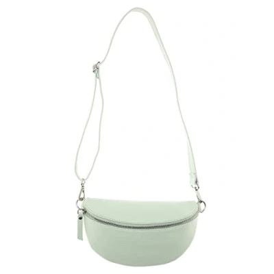 Abbildung von Zwillingsherz Bauchtasche mit Reißverschluss 100% Echtleder Hochwertige Damen Crossbag klein und elegant Schultertasche