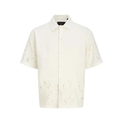 Abbildung von Jack &amp; Jones Premium Jprblajosh Anglaise Shirt Hemd, Herren, Größe: Small, Off white