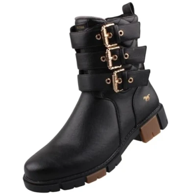 Abbildung von Mustang Cowboy/Bikerstiefelette schwarz, Damen, Größe: 40, Schwarz Schuhe