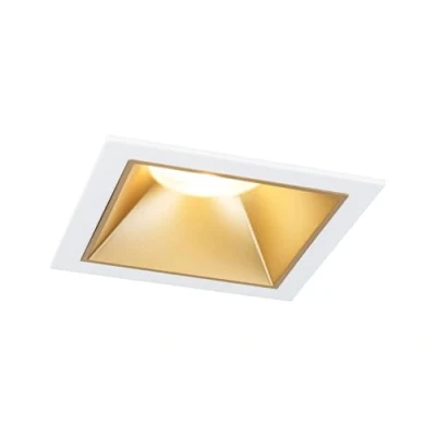 Abbildung von Paulmann 93132 LED Einbauleuchte 3 Step Dim Cole IP44 eckig 88x88mm Coin 6W 470lm 230V 2700K Weiß, Gold matt