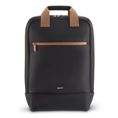 Abbildung von Hama Rucksack für Laptop (Laptopfach gepolstert Laptops bis 16,2“, Laptoprucksack mit Vordertasche und Innenfach, ultraleichter Daypack, wasserfest) schwarz