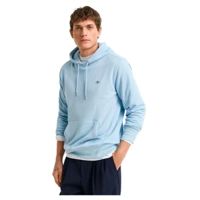 Abbildung von GANT Herren REG Shield Hoodie Kapuzenpullover, Fresh Blue, 56