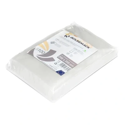 Abbildung von BOLSEMACK Vakuumierbeutel 20x20cm Vakuumbeutel 100 Stück für alle Vakuumierer &amp; lebensmittel Vakuumiergerät Vacuum bags sehr stark reißfest BPA frei