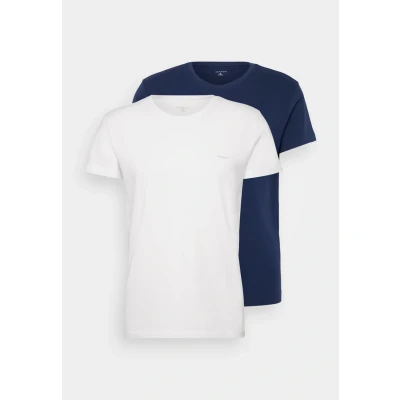 Abbildung von GANT C NECK 2 PACK Unterhemd/shirt, Herren, Größe: Medium, Navy/white