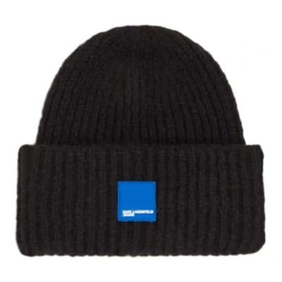 Abbildung von Karl Lagerfeld Jeans BOX LOGO Beanie Mütze, Herren, Größe: One Size, Black