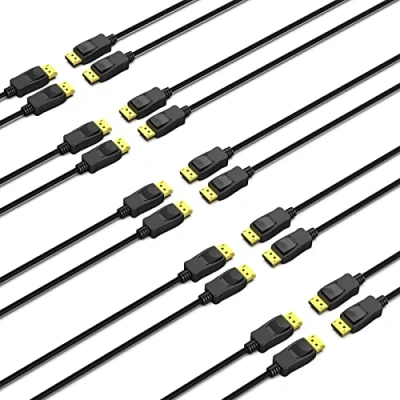 Abbildung von BENFEI [VESA zertifiziert] DisplayPort DP 1.2 Kabel 1,8M 4K, 10 Stück auf 4K@60Hz 2K@165Hz/144Hz/120Hz, geeignet für PC Monitor Gaming Grafikkarte