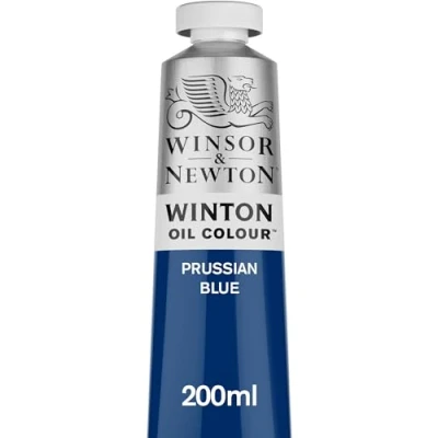 Abbildung von Winsor &amp; Newton 1437538 Winton, feine hochwertige Ölfarbe 200ml Tube mit gleichmäßiger Konsistenz, Lichtbeständig, hohe Deckkraft, Reich an Farbpigmenten Preußischblau