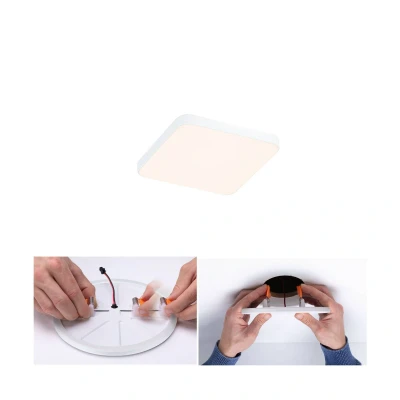 Abbildung von Paulmann LED Einbauleuchte »VariFit Veluna Edge IP44 eckig 90x90mm 450lm 3000K Weiß«, 1 flammig, VariFit Weiß