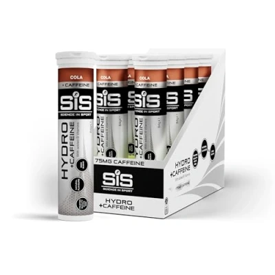 Abbildung von Science in Sport HYDRO Tabletten mit Koffein, Cola, 20 Stück (8er Pack) Elektrolyte, Vegan &amp; glutenfrei, 75mg Brause zur Hydration (Verpackung kann variieren)