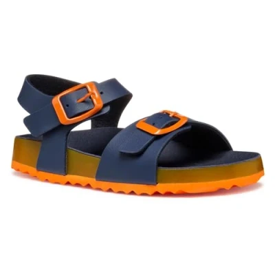 Abbildung von Geox J Ghita Boy C Sandal, Navy/Orange, 33 EU