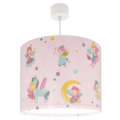 Abbildung von Dalber Lampe kinderzimmer, kinderlampe Pendelleuchte Hängelampe, Deckenleuchte Kinder, Deckenlampe Fairy Dreams Rosa Feen
