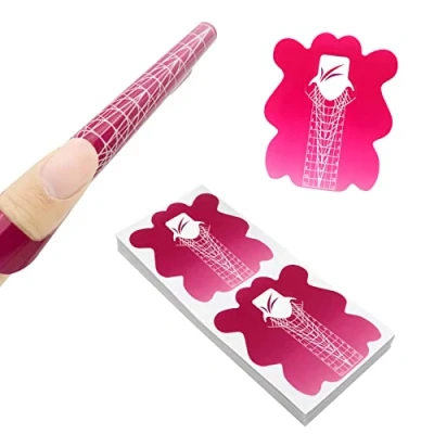 Abbildung von Nagelschablonen für Verlängerung Gelnägel Extra Lang Stiletto Nail Art Nailart, 100 Stücke Selbstklebend Nagel Schablonen Extension Set Spitze Acryl Acrylnägel Angänger Profi