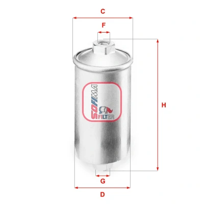 Abbildung von SOFIMA S 1504 B Kraftstofffilter Filtereinsatz FIAT: Ducato II Minibus, Croma I Hatchback, Van, LANCIA: DELTA 1, PEUGEOT: Boxer Van