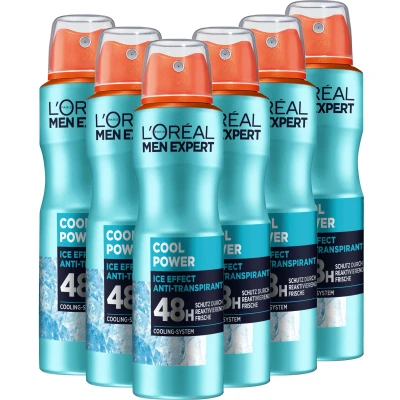 Abbildung von L&#039;Oréal Men Expert Körperpflege, Ice Effekt Deospray für Männer mit integriertem Cooling System bis zu 48 Stunden Frische, Cool Power, 1 x 150 ml
